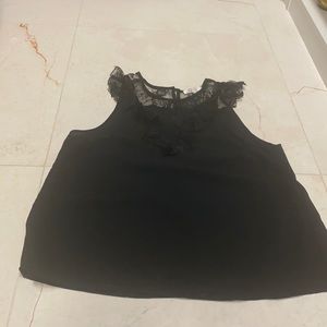 Wayf Andrea lace inset blouse. Size L